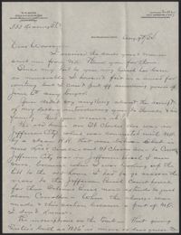 Letter from Warren Hubert Moise to Edwin Warren Moise, August 9, 1934