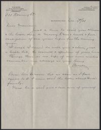 Letter from Warren Hubert Moise to Edwin Warren Moise, December 19, 1933