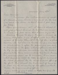 Letter from Warren Hubert Moise to Edwin Warren Moise, January 3, 1934