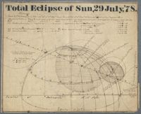 Chart and Calculations of Total Eclipse of the Sun, July 29, 1878