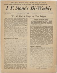 I.F. Stone's Bi-Weekly, Vol. XI, No. 24