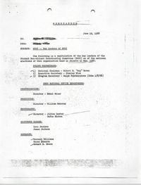 Memorandum Regarding Key Leaders of SNCC