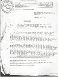 All African People's Revolutionary Party Memorandum, January 16, 1977