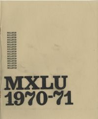 MXLU 1970-71 Bulletin