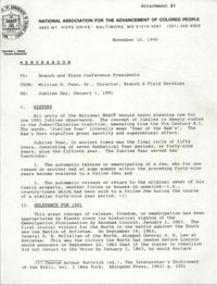 NAACP Memorandum, November 10, 1990
