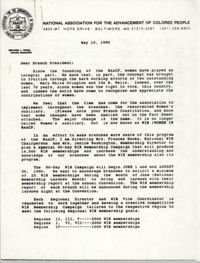NAACP Memorandum, May 10, 1990