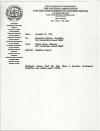 Fort Lauderdale Branch of the NAACP Fair Share and Economic Development Committee Report for 1993