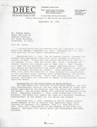 Letter from Nancy S. Layman to Andrea Loney, September 19, 1993
