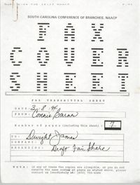 Fax from Connie Barner to Dwight James, March 8, 1994
