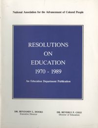 NAACP Resolutions on Education, 1970-1989