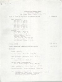 Charleston Branch of the NAACP Financial Report, August 1990