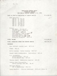 Charleston Branch of the NAACP Financial Report, January 1991