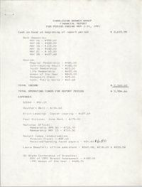 Charleston Branch of the NAACP Financial Report, May 1991