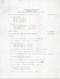 Charleston Branch of the NAACP Financial Report, November 1991
