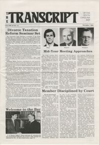 The Transcript of the South Carolina Bar, Vol. 28 No. 12, December 1984