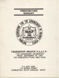Freedom Fund Banquet, Charleston Branch of the NAACP