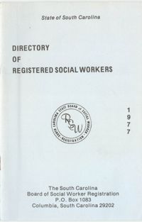 State of South Carolina Directory of Registered Social Workers, 1977
