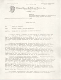 National Council of Negro Women, Inc. Memorandum and Dossier