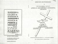 Directory and Programme of the Charleston District of the African Methodist Episcopal Church
