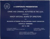 Crime and Criminal Activities in the U.S.A., NAACP National Board of Directors