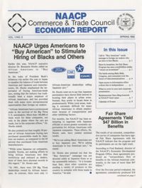 NAACP Commerce and Trade Council Economic Report, Vol. 1, No. 2, Spring 1992