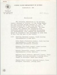 United States Department of Justice Notice, March 5, 1976