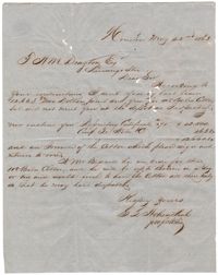 S.S. Stohenthal to Thomas Drayton, May 22, 1863