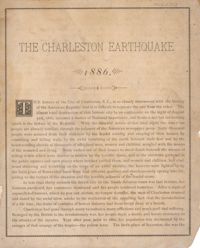 The Charleston Earthquake, 1886