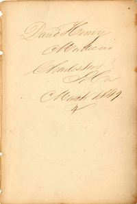 David Henry Mordecai Travel Diary (1849)