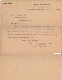 337. Copy of legal proceedings from G.M. Trenholm to James B. Heyward -- September 17, 1884