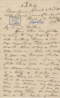 427. Madame Baptiste to Bp Patrick Lynch -- September 8, 1866