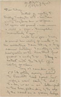 Letter from Gertrude Sanford Legendre, July 29, 1943