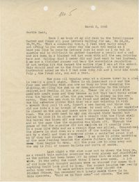 Letter from Sidney Jennings Legendre, March 5, 1943