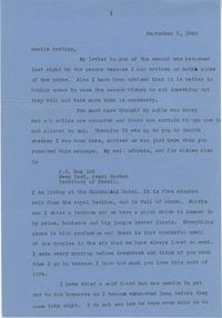Letter from Sidney Jennings Legendre, September 5, 1942