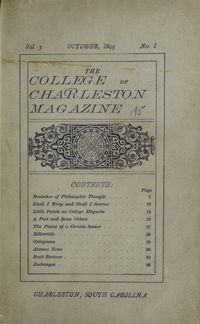 College of Charleston Magazine, 1899-1900