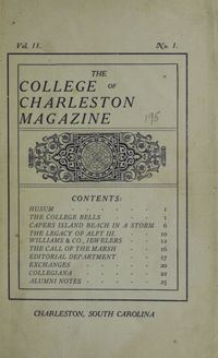 College of Charleston Magazine, 1907-1908