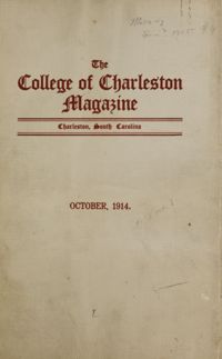 College of Charleston Magazine, 1914-1915