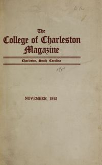 College of Charleston Magazine, 1915-1916