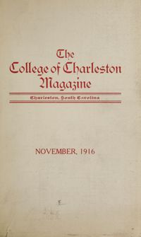 College of Charleston Magazine, 1916-1917