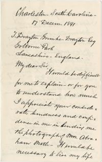Letter from W. Alston Pringle to J. Drayton Grimke-Drayton, December 17, 1891