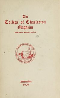 College of Charleston Magazine, 1926-1927