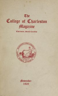 College of Charleston Magazine, 1929-1930