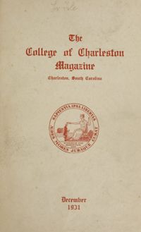 College of Charleston Magazine, 1931-1932