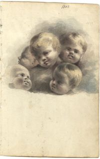 Sketch of children's faces