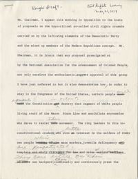 Edited Draft of a Speech by Representative L. Mendel Rivers on Civil Rights Proposals, May 21, 1959