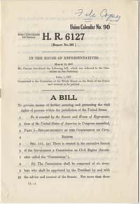 House Resolution 6127, Civil Rights Bill, April 1, 1957