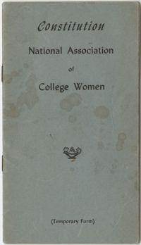 Constitution. National Association of College Women