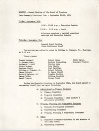 Minutes, Penn Community Services, September 20-21, 1974