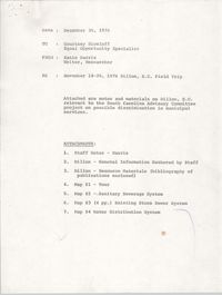 Information on Mullins and Dillon, South Carolina, December 30, 1976
