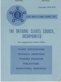 The Why's and How's of The National Clients Council, 1974